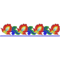 Blouse Design No : HSW-M-103 - Simple Border, U Shape