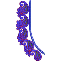 Blouse Design No : HSW-M-104 - Simple Border, U Shape