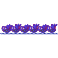 Blouse Design No : HSW-M-104 - Simple Border, U Shape