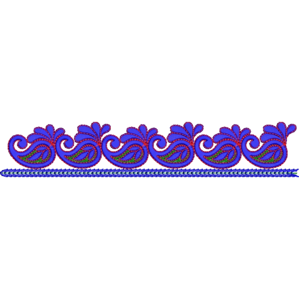 Blouse Design No : HSW-M-104 - Simple Border, U Shape