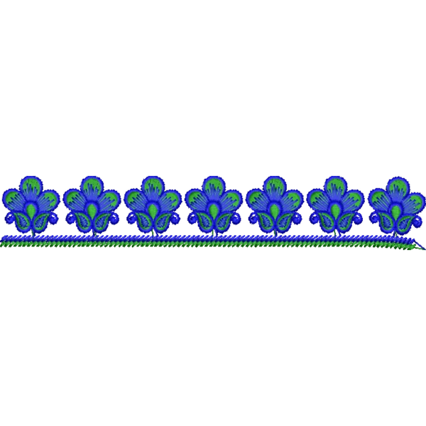 Blouse Design No : HSW-M-105 - Simple Border, U Shape