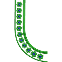 Blouse Design No : HSW-M-114-C - Simple Border, U Shape