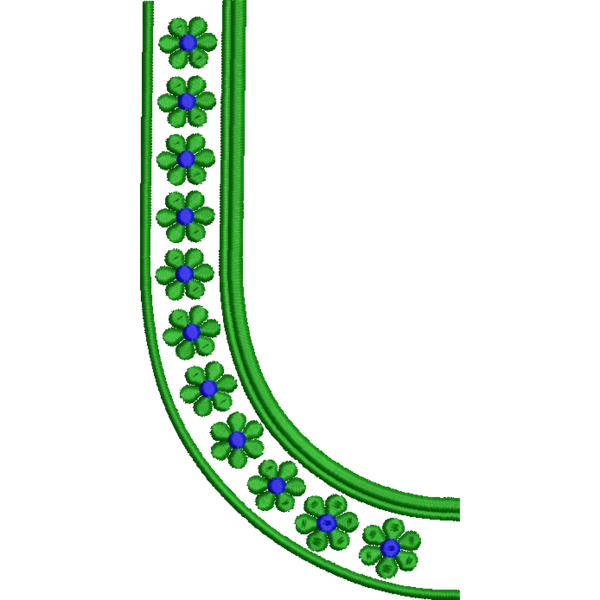 Blouse Design No : HSW-M-114-C - Simple Border, U Shape