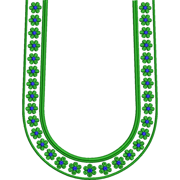 Blouse Design No : HSW-M-114-C - Simple Border, U Shape