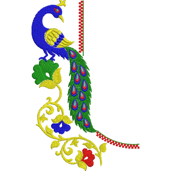 Blouse Design No : HSW-M-117-A - Simple Border, U Shape