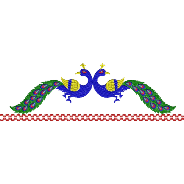 Blouse Design No : HSW-M-117-A - Simple Border, U Shape