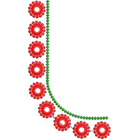 Blouse Design No : HSW-M-121 - Simple Border, U Shape