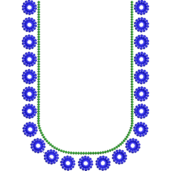 Blouse Design No : HSW-M-121 - Simple Border, U Shape