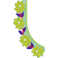 Blouse Design No : HSW-M-125 - Simple Border, U Shape