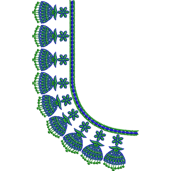 Blouse Design No : HSW-M-139-A - Simple Border, U Shape