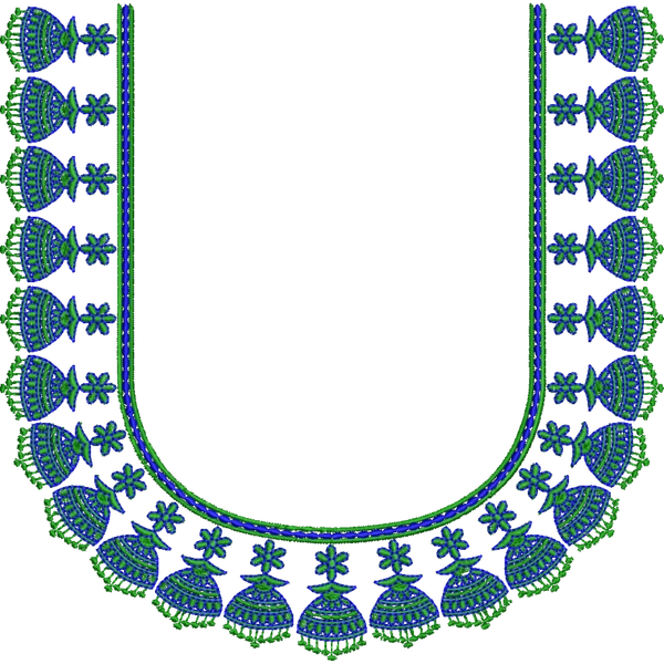 Blouse Design No : HSW-M-139-A - Simple Border, U Shape