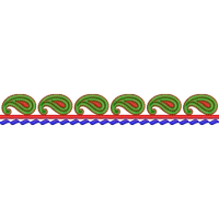 Blouse Design No : HSW-M-144 - Simple Border, U Shape