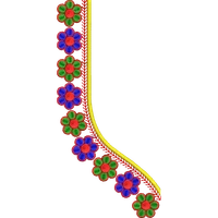 Blouse Design No : HSW-M-146 - Simple Border, Sweat Heart