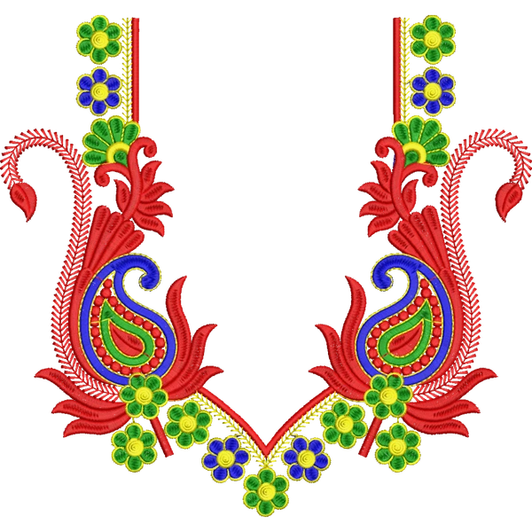 Blouse Design No : HSW-M-146 - Simple Border, Sweat Heart