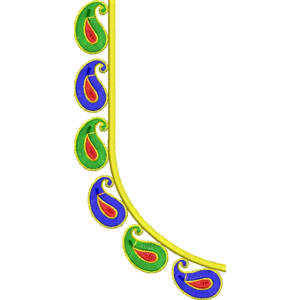 Blouse Design No : HSW-M-149 - Simple Border, U Shape