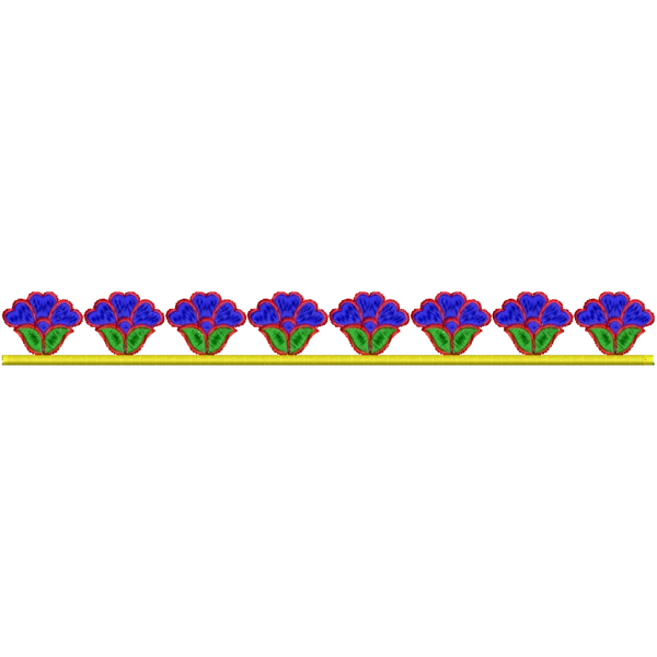 Blouse Design No : HSW-M-150 - Simple Border, U Shape