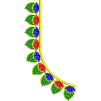 Blouse Design No : HSW-M-153 - Simple Border, U Shape