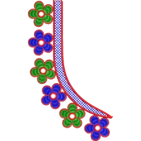 Blouse Design No : HSW-M-156 - Simple Border, U Shape