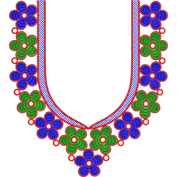 Blouse Design No : HSW-M-156 - Simple Border, U Shape