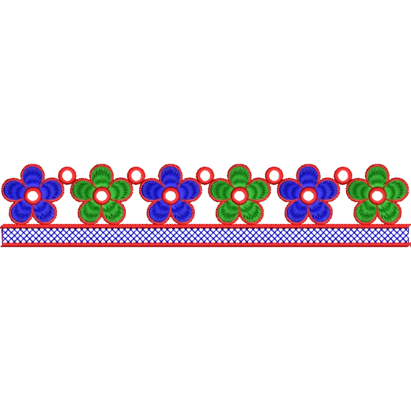 Blouse Design No : HSW-M-156 - Simple Border, U Shape