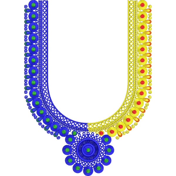 Blouse Design No : HSW-M-162 - Simple Border, U Shape