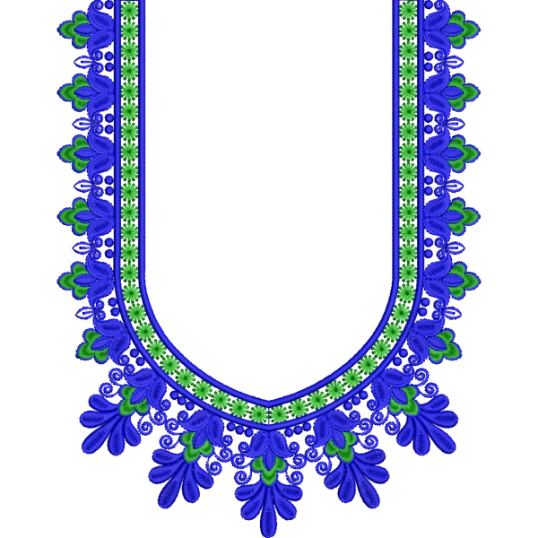 Blouse Design No : HSW-M-169 - Simple Border, U Shape