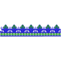 Blouse Design No : HSW-M-169 - Simple Border, U Shape