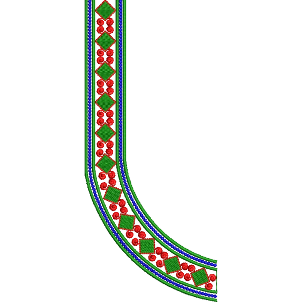 Blouse Design No : HSW-M-171-A - Simple Border, U Shape