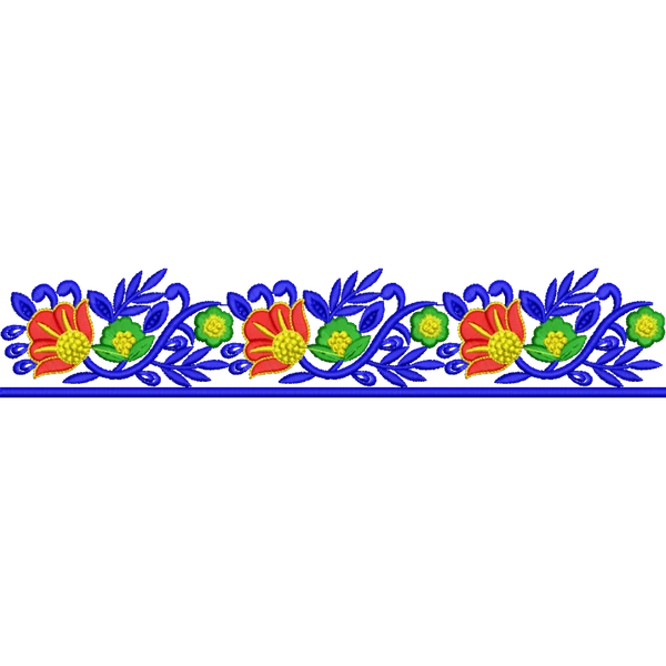 Blouse Design No : HSW-M-172 - Simple Border, U Shape