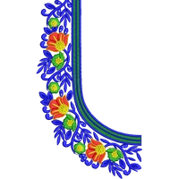 Blouse Design No : HSW-M-172 - Simple Border, U Shape