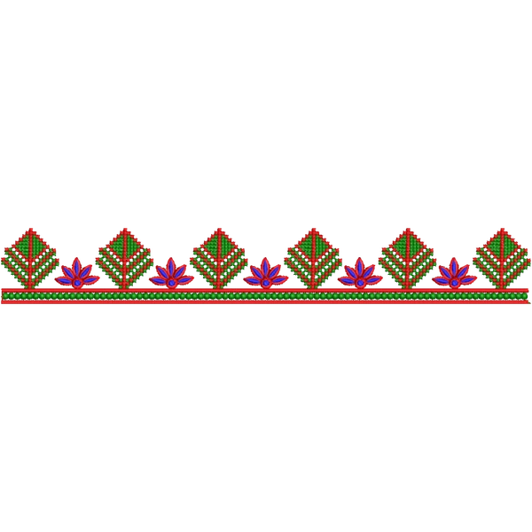 Blouse Design No : HSW-M-176-B - Simple Border, U Shape