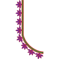 Blouse Design No : HSW-M-176-B - Simple Border, U Shape