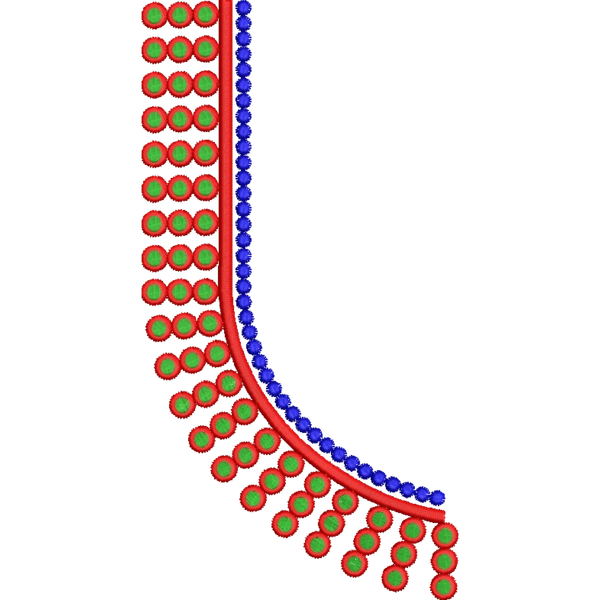 Blouse Design No : HSW-M-177 - Simple Border, U Shape