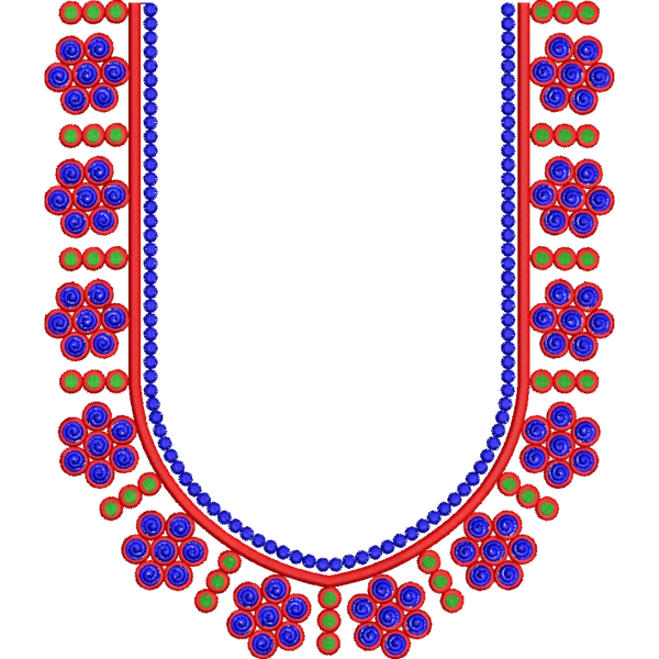 Blouse Design No : HSW-M-177 - Simple Border, U Shape