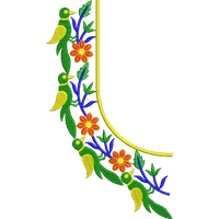Blouse Design No : HSW-M-198 - Simple Border, U Shape