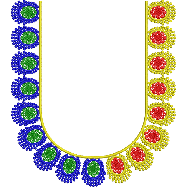 Blouse Design No : HSW-M-200 - Simple Border, U Shape