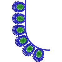 Blouse Design No : HSW-M-200 - Simple Border, U Shape