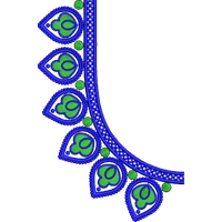 Blouse Design No : HSW-M-204 - Simple Border, U Shape