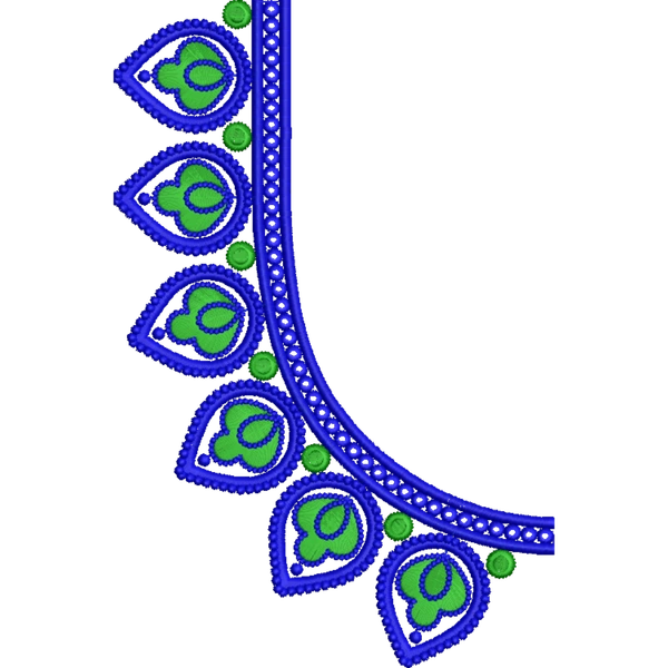 Blouse Design No : HSW-M-204 - Simple Border, U Shape