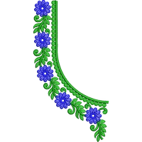 Blouse Design No : HSW-M-212 - Simple Border, U Shape