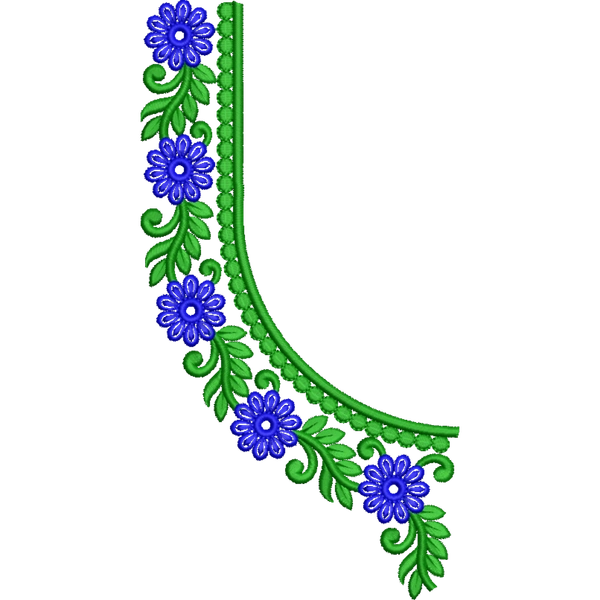 Blouse Design No : HSW-M-212 - Simple Border, U Shape