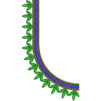 Blouse Design No : HSW-M-253 - Simple Border, U Shape