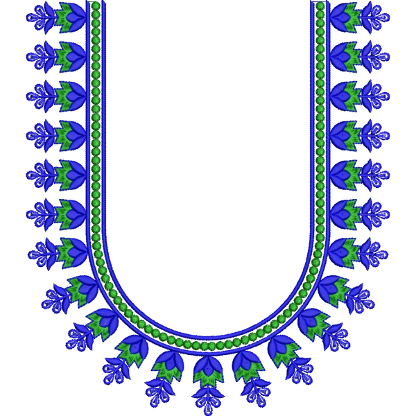 Blouse Design No : HSW-M-292 - Simple Border, U Shape