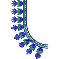 Blouse Design No : HSW-M-292 - Simple Border, U Shape