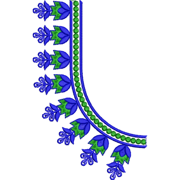 Blouse Design No : HSW-M-292 - Simple Border, U Shape