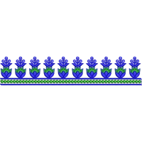 Blouse Design No : HSW-M-292 - Simple Border, U Shape