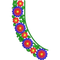 Blouse Design No : HSW-M-294 - Simple Border, U Shape