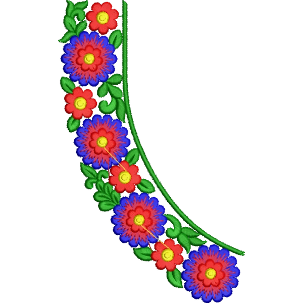 Blouse Design No : HSW-M-294 - Simple Border, U Shape