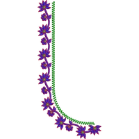 Blouse Design No : HSW-M8-047 - Simple Border, U Shape