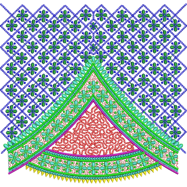 Blouse Design No : HSW-PM-08 - Full Sleeve, U Shape